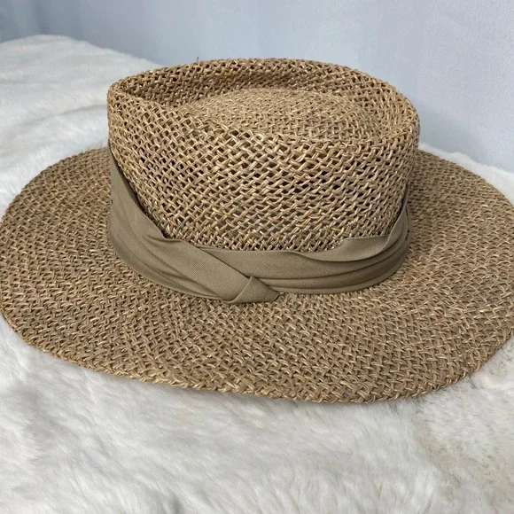 Walt Disney World Mickey Mouse Golf Straw Sun Hat Tan Natural Fiber OSFA - Picture 3 of 10